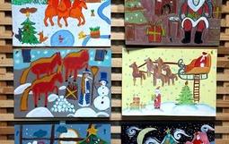 Выставка новогодних композиций учащихся объединений «Мир красок» и «Разноцветные фантазии»